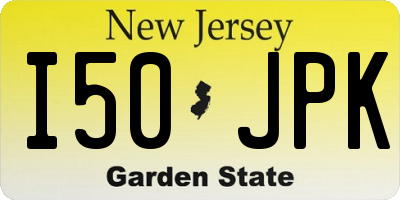 NJ license plate I50JPK