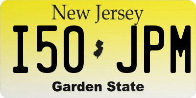 NJ license plate I50JPM