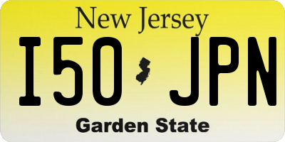 NJ license plate I50JPN