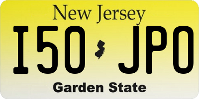 NJ license plate I50JPO