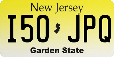 NJ license plate I50JPQ