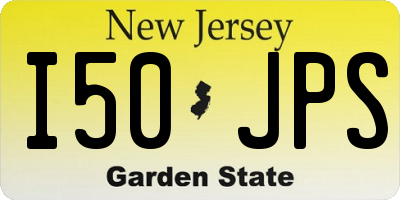 NJ license plate I50JPS