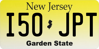 NJ license plate I50JPT