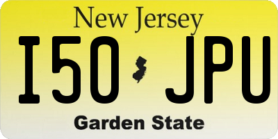 NJ license plate I50JPU