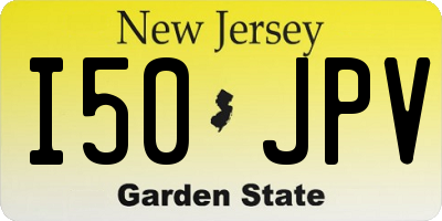 NJ license plate I50JPV