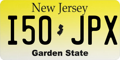 NJ license plate I50JPX