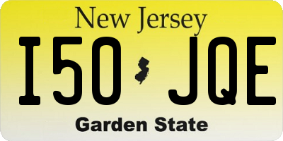 NJ license plate I50JQE