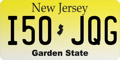NJ license plate I50JQG