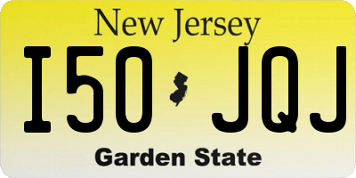 NJ license plate I50JQJ