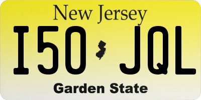 NJ license plate I50JQL