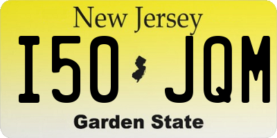 NJ license plate I50JQM