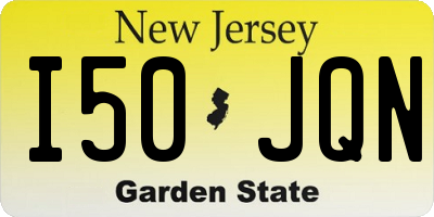 NJ license plate I50JQN