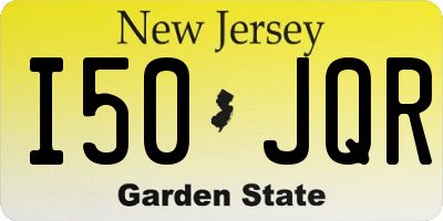 NJ license plate I50JQR