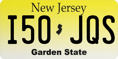 NJ license plate I50JQS