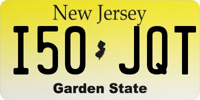 NJ license plate I50JQT