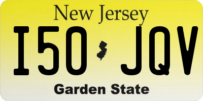 NJ license plate I50JQV