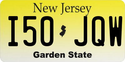 NJ license plate I50JQW