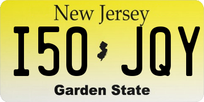 NJ license plate I50JQY