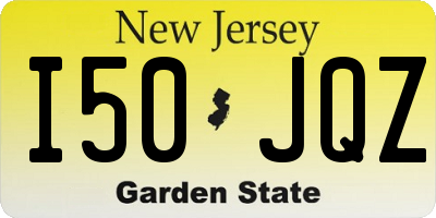 NJ license plate I50JQZ