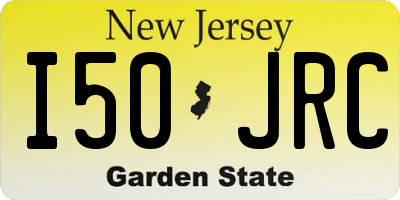 NJ license plate I50JRC