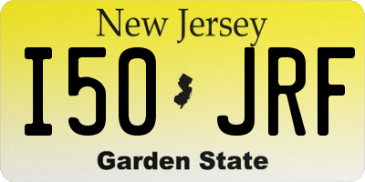 NJ license plate I50JRF