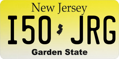 NJ license plate I50JRG