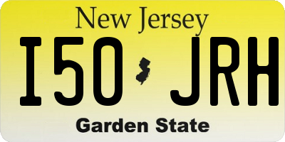 NJ license plate I50JRH