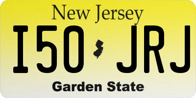 NJ license plate I50JRJ