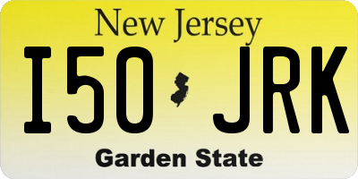 NJ license plate I50JRK