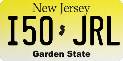 NJ license plate I50JRL