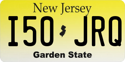 NJ license plate I50JRQ