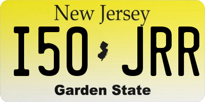 NJ license plate I50JRR