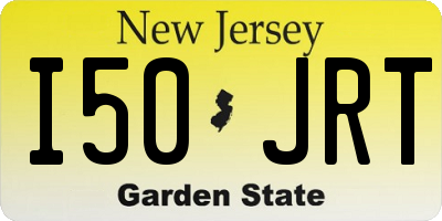 NJ license plate I50JRT