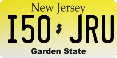 NJ license plate I50JRU
