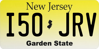 NJ license plate I50JRV