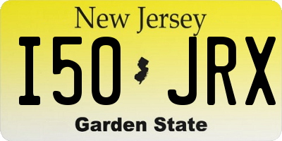NJ license plate I50JRX