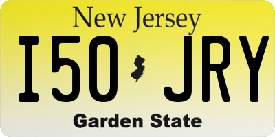 NJ license plate I50JRY