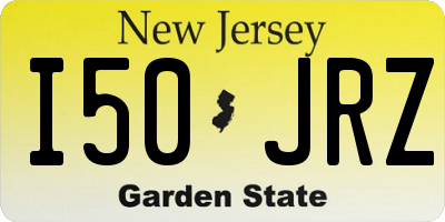 NJ license plate I50JRZ