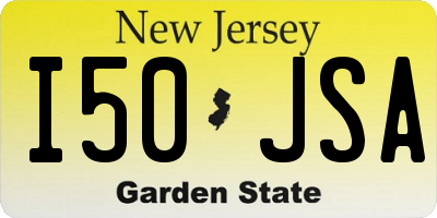 NJ license plate I50JSA
