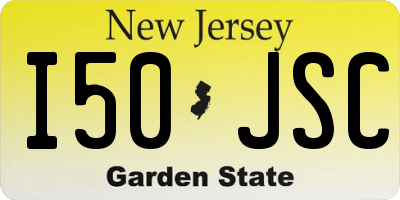 NJ license plate I50JSC