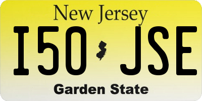 NJ license plate I50JSE