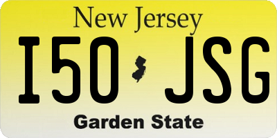 NJ license plate I50JSG