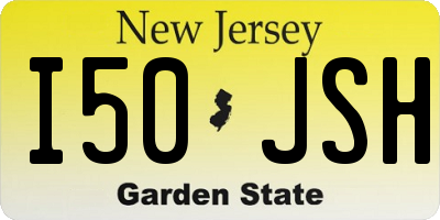 NJ license plate I50JSH