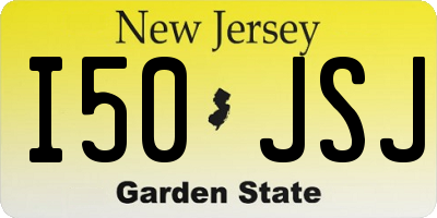 NJ license plate I50JSJ