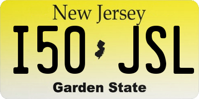 NJ license plate I50JSL
