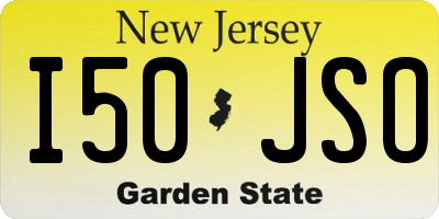 NJ license plate I50JSO