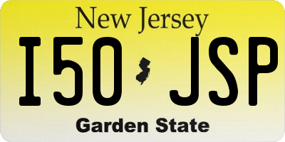NJ license plate I50JSP