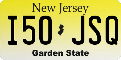 NJ license plate I50JSQ