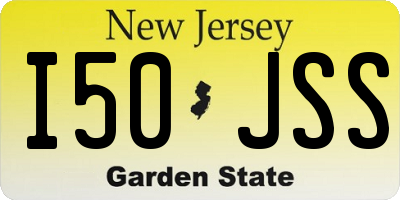 NJ license plate I50JSS