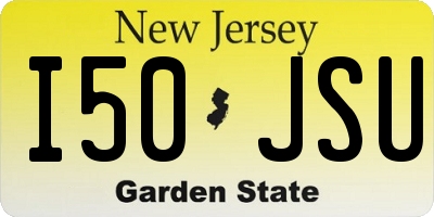 NJ license plate I50JSU